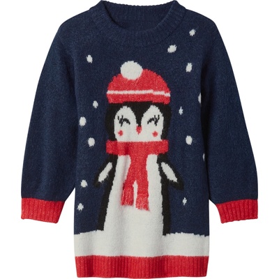 lupilu dívčí vánoční pletené šaty navy modrá – Zbozi.Blesk.cz