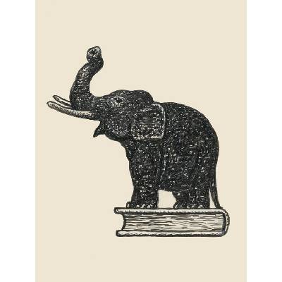 Plagát, Obraz - Olifant Op Boek 1935, Pictufy, 30 × 40 cm