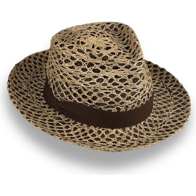 Krumlovanka Letní luxusní dámský fedora klobouk Handcrafted Co-14012 kaštan