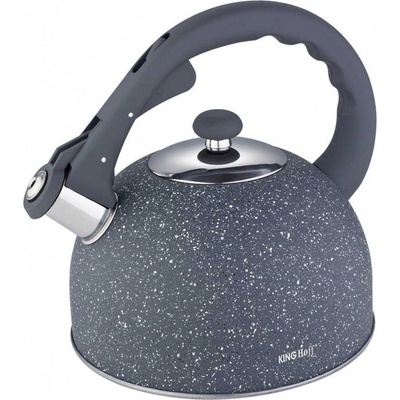 Kinghoff Електрическа кана с сигнална свирка Черно гранит 2.6L (KH-1408)