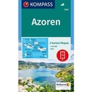 Azoren, Azorské ostrovy – set 2 turistických map (Kompass - 2260) - turistická mapa