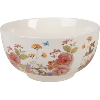 Clayre & Eef Porcelánová miska s květy Flower & Fiesta 14 x 7 cm 500 ml