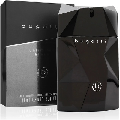 bugatti Unlimited Black toaletná voda pánska 100 ml