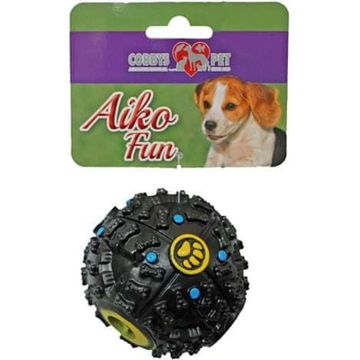 Cobbys Pet Aiko Fun Hrkajúca lopta s otvorom na pochúťky 7,5 cm