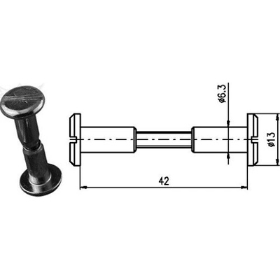 Satos Spojovací kování 42 mm Zn č.8603053A