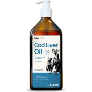 Lab-v Cod Liver Oil - 100% рибено масло от черен дроб за кучета и котки 500 мл
