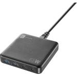 Cellularline Зарядна станция Multipower Desk, 220V GaN 2xUSB, 2xUSB-C 65W