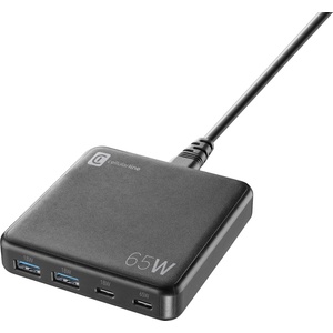 Cellularline Зарядна станция Multipower Desk, 220V GaN 2xUSB, 2xUSB-C 65W
