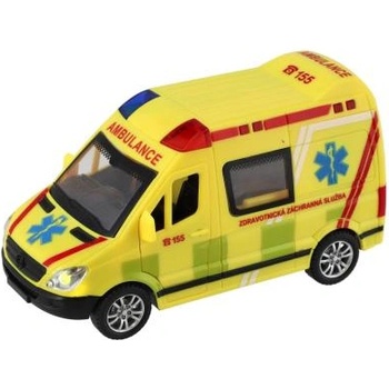 Teddies Авто спасители, линейка пластмаса 14, 5 см на батерии със светлина, звук на инерция