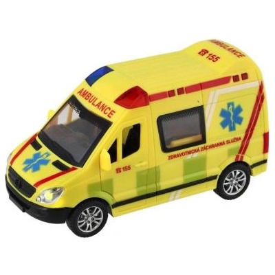 Teddies Авто спасители, линейка пластмаса 14, 5 см на батерии със светлина, звук на инерция