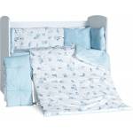 Dizain Бебешки спален комплект ЗОО БУКВИ СИНИ Ластик Цип Comfort Line