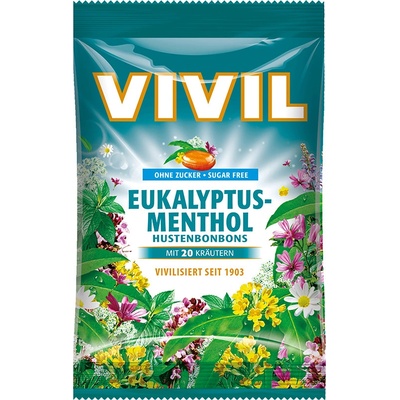 Vivil Eukalyp.-ment.+20 druhů bylin bez cukru 120 g