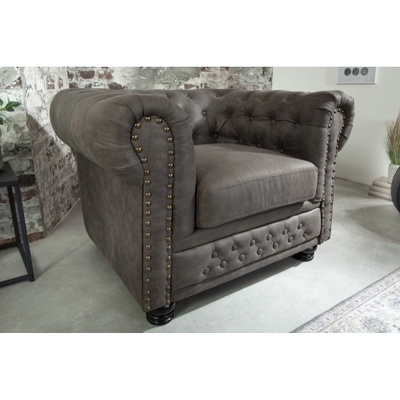 Komfort-nábytok 40519 Chesterfield Vintage Šedá Taupe