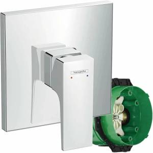 Hansgrohe Вграден смесител за душ Hansgrohe Metropol хром + вградено тяло iBox (32565000 + 01800180)