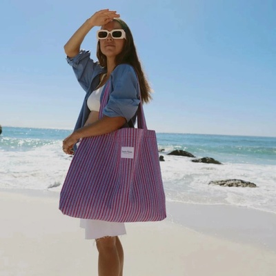 Studio Noos Poplin MOM BAG Rasberry Striped