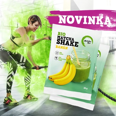 Čajová květina Matcha Tea Bio Matcha shake banán 30 g – Sleviste.cz