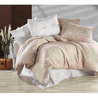 GoHome ГЛУХАРЧЕ БЕЖ - Спален комплект с чаршаф с ластик