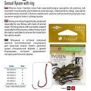 MIKADO HOOK SENSUAL RYUSEN W/RING RED vel.1 10 ks