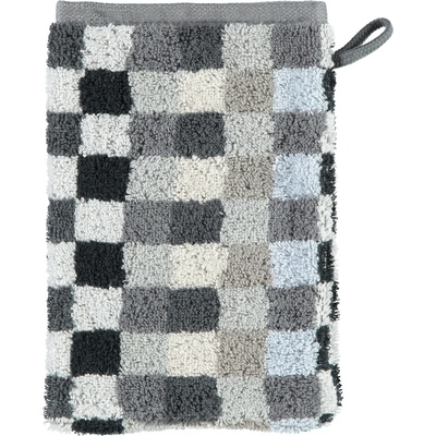 Cawö Ръкавица за къпане Unique шахмат 16 x 22 см антрацит (942 16/22 77)