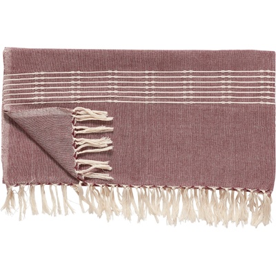 Hübsch Карирано одеяло Hübsch на райета с ресни бордо (390602)