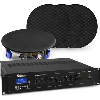 Power Dynamics zvukový systém se 4x vestavěným reproduktorem NCSP5B, zesilovačem PRM60 s BT
