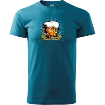 Beer polliter plný tričko tmavý tyrkys