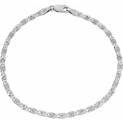 SILVEGO Stříbrný náramek Valentino s broušenými očky 2,8 mm FNNS1010BS