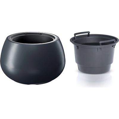 Prosperplast HEOS Kvetináč s vkladom 37cm antracit DBHEK400