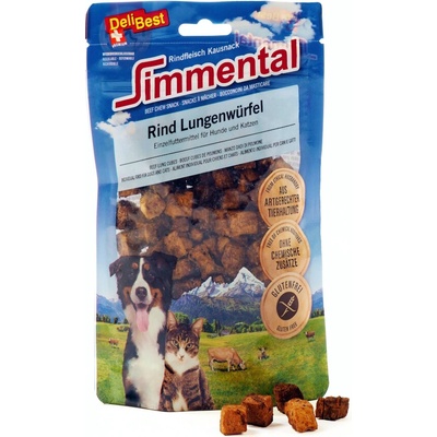DeliBest Simmental kostky hovězích plic 8 x 60 g