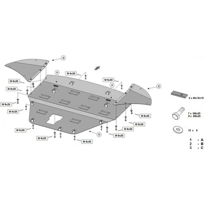 Kryt pod motor KIA SPORTAGE II SUV - Plech -