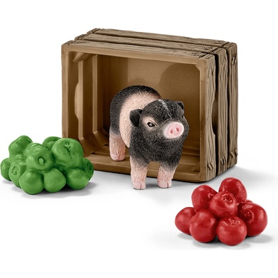 Schleich zakrslé prasátko s jablky