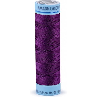 Bavlněné nitě 100 m etiketní č. 50 Triana Amann Barva: 0046 Plum