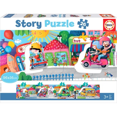 Educa - Puzzle Story Vehicles in the City - 1 - 39 piese