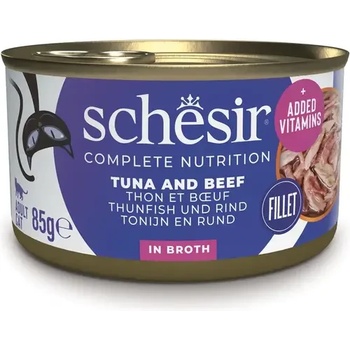 Schesir Complete Tuna and Beef with Rice in Broth риба тон и говеждо с ориз в собствен сос 85gr
