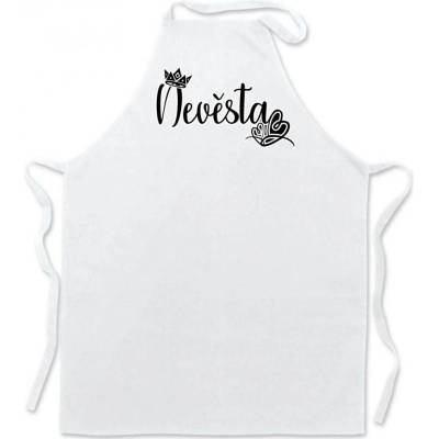 Povidlo.cz Zástěra Srdíčka Nevěsta Bílá