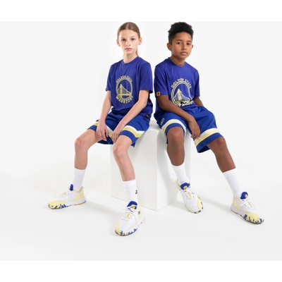 Tarmak detská basketbalová obuv nízka Fast 900 NBA Warriors biela