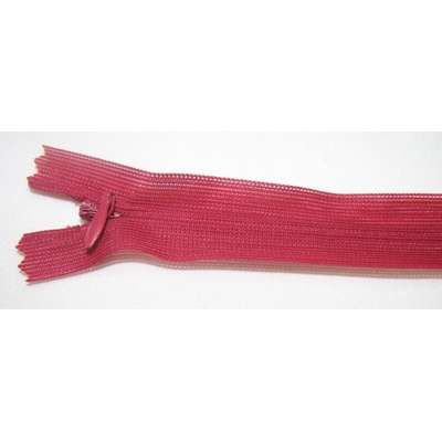 Zips krytý nedeliteľný 30cm bordový