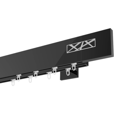 Marcin Dekor Garniža Top Line Galaxy čierna lesklá dvojitá 160 - 600 cm