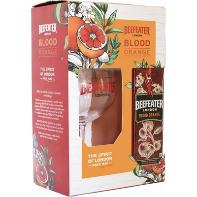 Beefeater Blood Orange 37,5% 0,7 l (dárkové balení 1 sklenice)