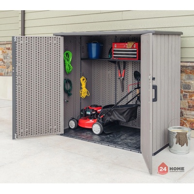 Lifetime Градински скрин за съхранение Lifetime, тъмно сив, 111х192x176 см