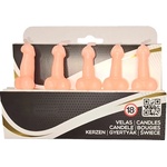  Декоративни еротични свещи, пенис форма, 5 броя - Penis Candles (D-242387)