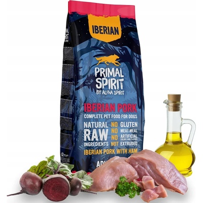 PRIMAL Spirit Iberian Pork - пълноценна натурална храна за кучета с 65% прясно иберийско свинско