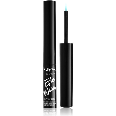 NYX Professional Makeup Epic Wear Metallic Liquid Liner dlouhotrvající gelové oční linky 06 Teal Metal 3,5 ml