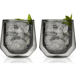 TRUEBRANDS Viski Двустенни чаши aurora 2 бр. - цвят опушено сиво - 270 мл (viski-11187)