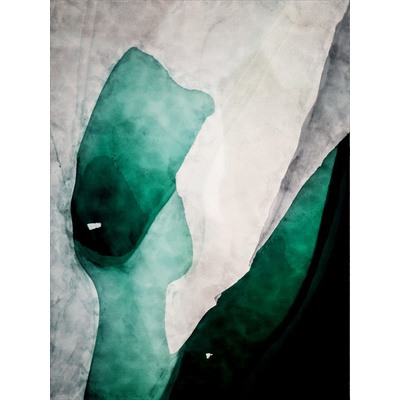Funkčná počesaná teplákovina PANEL 78x104 cm abstrakt akvarel