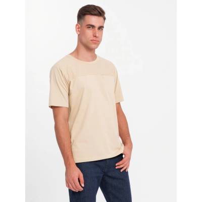Ombre loose fit T-shirt with pocket beige