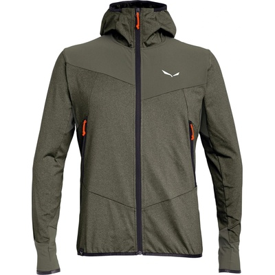 Salewa Мъжко поларено яке Salewa Agner Hybrid Polarlite Durastretch Fullzip Hoody Fleece jacket - Faded Green Melange - размер 50 (EU) (005-2664-1113)