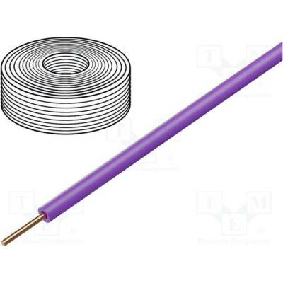 Donau 105-6 Vodič 0,2mm2 drát Cu PVC fialová 60V 1x0,2mm2 10m