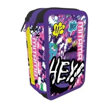 Mitama Hey Dye ученически несесер с 3 ципа, ПЪЛЕН