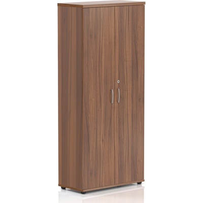 Lenza Vysoká skříň Visio 80 x 38,5 x 183,5 cm, ořech – Zboží Mobilmania